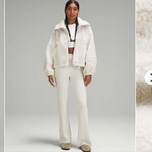 Lululemon Cinchable Fleece Zip-Up Bone NWT